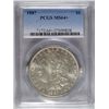 Image 1 : 1887 MORGAN DOLLAR PCGS MS64+ WHITE