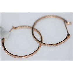 0.57 CTW 14K PINK GOLD DIAMOND EARRINGS