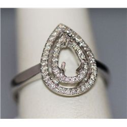 18K WHITE GOLD DIAMOND RING 0.18 CTW