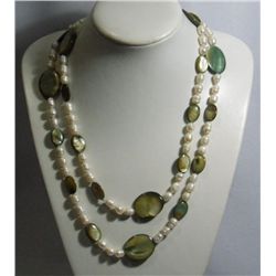 PHILIPPINE NATURAL CAPIZ AND WHITE FRESHWATER PEARL