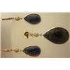 Image 1 : 123.65 CTW CTW SAPPHIRE AND DIAMOND EARRINGS .925 STERL