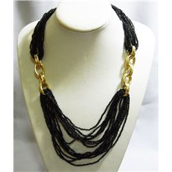 450CTW FASHIONISTA 18INCH LONG BLACK BEADED CHAINED NEC