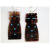 Image 1 : Zuni Pin Shell Corn Maiden Earrings, Robt. Estie