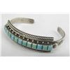 Image 1 : Navajo Sterling Silver Turquoise Bracelet, Signed