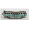 Image 2 : Navajo Sterling Silver Turquoise Bracelet, Signed
