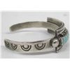 Image 3 : Navajo Sterling Silver Turquoise Bracelet, Signed