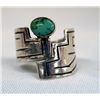 Image 1 : Navajo Sterling Green Turquoise Ring, Signed RB