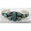 Image 1 : Navajo Sterling Silver & Turquoise Bracelet,Signed
