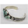 Image 2 : Navajo Sterling Silver & Turquoise Bracelet,Signed