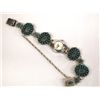 Image 1 : Zuni Sterling & Turquoise Watch Bracelet, Signed