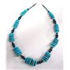 Image 3 : Santo Domingo Turquoise & Jet Necklace, Signed