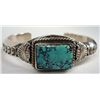 Image 1 : Navajo Sterling Silver Turquoise Bracelet, Signed