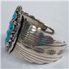 Image 4 : Navajo Sterling Bisbee Blue Turquoise Bracelet