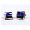 Image 1 : Navajo Sterling Lapis Cufflinks