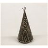 Image 1 : 1940s Navajo Sterling Teepee Salt Shaker