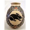 Image 1 : Mata Ortiz Eye Dazzler Rabbit Design Jar - J Villa