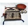 Image 1 : Santo Domingo Bowl, Navajo Rug Sampler & Shell S&P