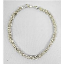 Sterling Silver Mesh Choker