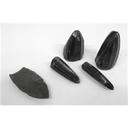 PreColumbian Obsidian Cones & Oregon Arrowhead
