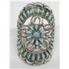Image 2 : Navajo Pawn Sterling Turquoise Cluster Bracelet