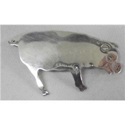 Sterling Silver Pig Pin -- Diane Reed