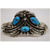 Image 2 : Navajo Sterling Turquoise Sleeve Cuff Bracelet