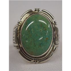 Navajo Sterling Turquoise Ring -- A Marianc