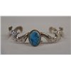 Image 2 : Navajo Sterling Turquoise Bracelet - M. Thomas Jr.