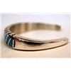 Image 2 : Zuni Sterling Channel Inlay Turquoise Bracelet