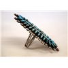 Image 2 : Zuni Sterling Needlepoint Turquoise Ring