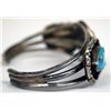 Image 2 : Navajo Sterling Turquoise Pawn Bracelet - Dickson