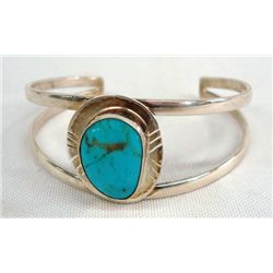 Sterling Turquoise Bracelet -- Sally Rocks