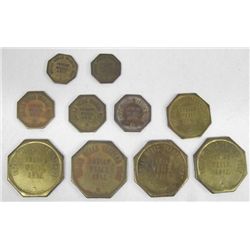 10 Indian Wells Trading Post Tokens
