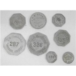 8 Early 1900s JM McAdams Trading Post Tokens