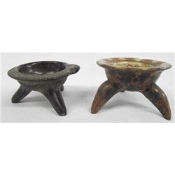 Pre-Columbian Style Pottery Miniatures, 2 Pieces