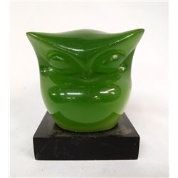 Italian Acrylic Jade Green Owl