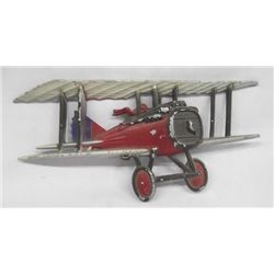 Vintage Aluminum Bi-Plane Dimensional Plaque