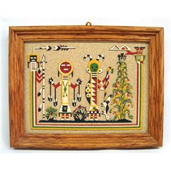 Vintage Navajo Framed Sand Painting