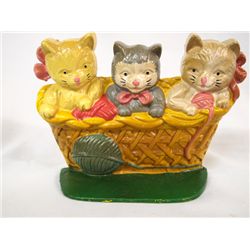 Three Little Kittens Cast Iron Doorstop-Replica