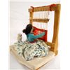 Image 1 : Navajo Weaver Doll With Loom & Baby