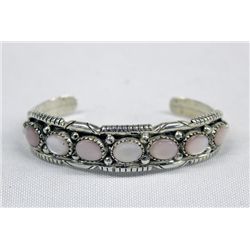 Navajo Sterling Silver & Mother-of-Pearl Bracelet