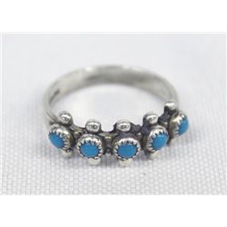 Zuni Sterling Silver & Turquoise Ring