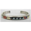 Image 1 : Zuni Sterling & Multi-Stone Inlay Bracelet