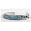 Image 3 : Navajo Sterling Turquoise Channel Inlay Bracelet