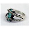 Image 2 : Zuni Sterling Silver Turquoise & Marquisite Ring