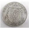 Image 1 : 1868 French 5 Franc Silver Coin