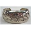 Image 2 : Navajo Stamped Sterling Silver Bracelet - K. Scott