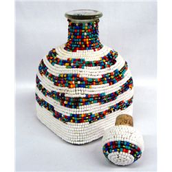 Hand Beaded Glass Decanter - Kills Thunder