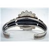 Image 3 : Navajo Silver Turquoise Bracelet --Buffalo Dancer