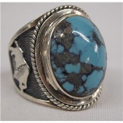 Navajo Sterling Turquoise Ring - Dino Sanel